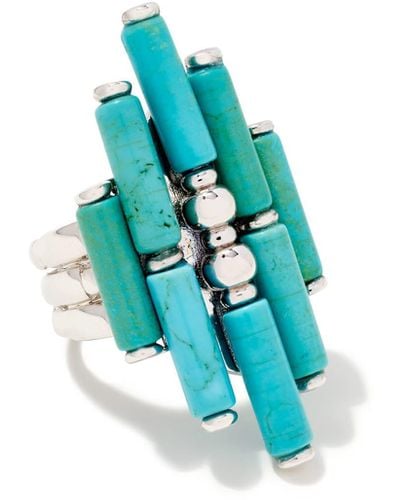 Kendra Scott Ember Silver Cocktail Ring - Blue