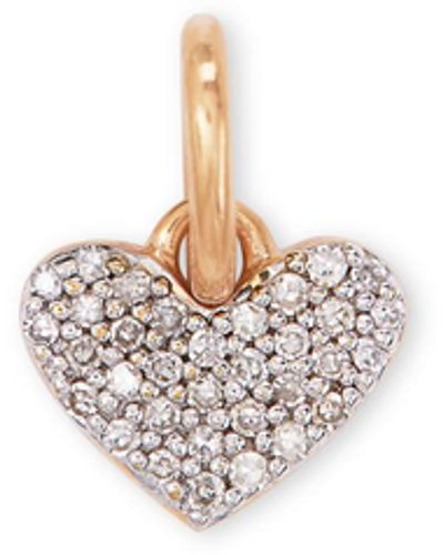 Kendra Scott Ari 18k Rose Gold Vermeil Pave Heart Charm - White
