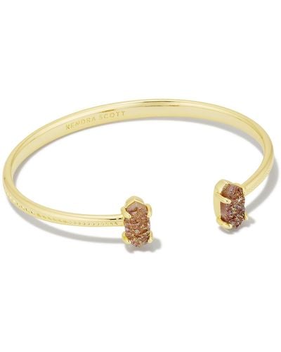 Kendra Scott Grayson Gold Stone Cuff Bracelet - White