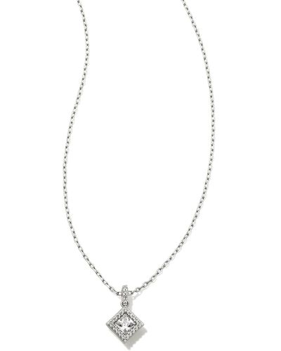 Kendra Scott Gracie Silver Short Pendant Necklace - White