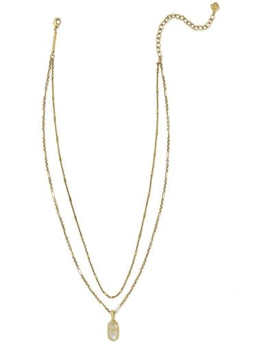 Kendra Scott Wrangler® X Yellow Rose By Elisa Vintage Gold Multi Strand Necklace - White