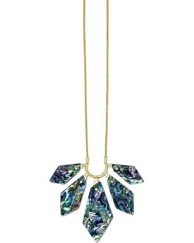 Kendra Scott Mari Gold Long Pendant Necklace - Blue