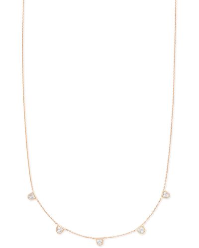 Kendra Scott Shannon 14k Rose Gold Collar Necklace - White