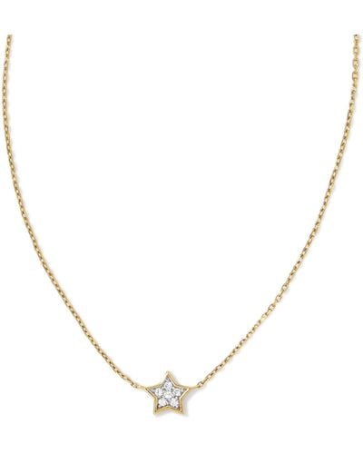 Kendra Scott Tiny Star 14k Yellow Gold Pendant Necklace - White