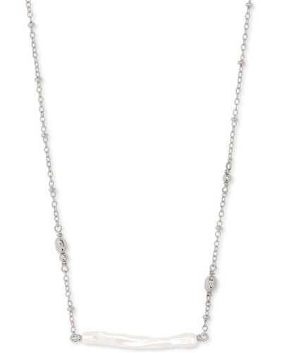 Kendra Scott Eileen Silver Pendant Necklace - White