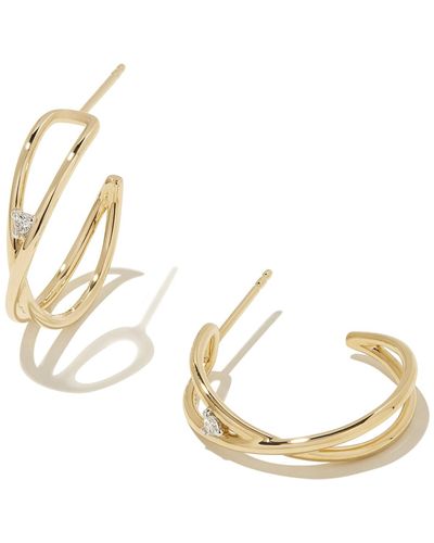 Kendra Scott Caroline 14k Yellow Gold Hoop Earrings - Metallic