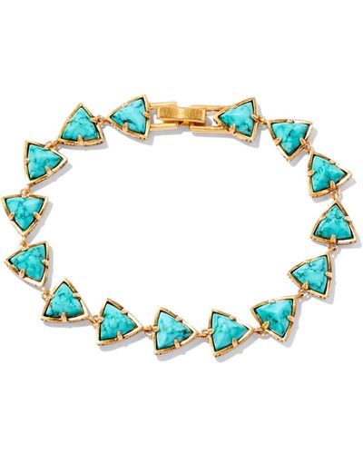 Kendra Scott Robby Vintage Gold Link And Chain Bracelet - Blue