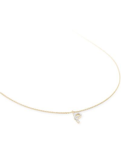 Kendra Scott Diamond Letter P Pendant Necklace - White