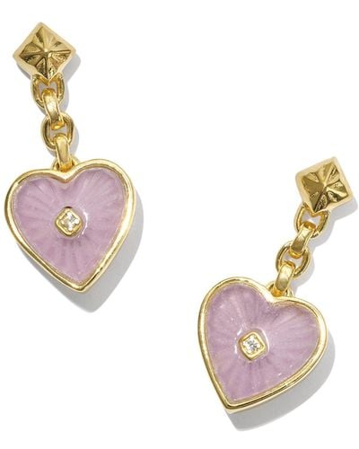 Kendra Scott Adalynn 18k Gold Vermeil Heart Drop Earrings - Metallic