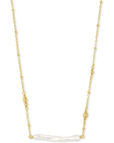 Kendra Scott Eileen Gold Pendant Necklace - White