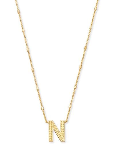 Kendra Scott Letter N Pendant Necklace - Metallic