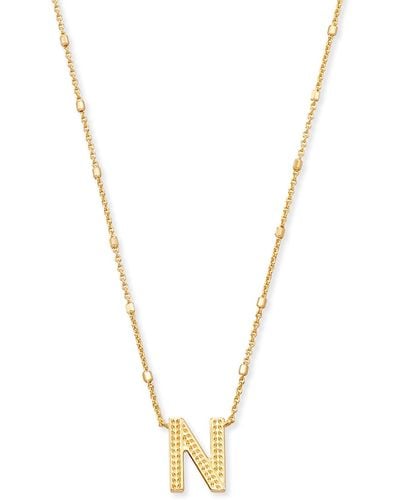 Kendra Scott Letter N Pendant Necklace - Metallic