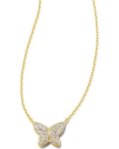 Kendra Scott Lillia Crystal Butterfly Pendant Necklace - Metallic