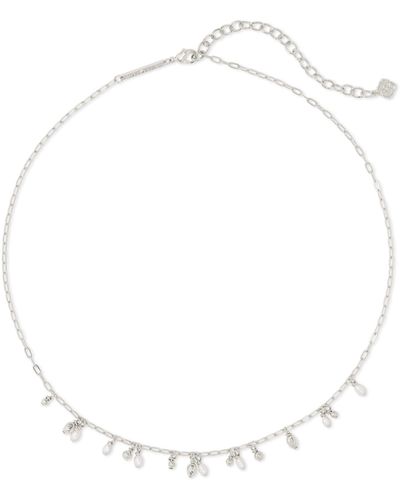 Kendra Scott Mollie Silver Choker Necklace - White