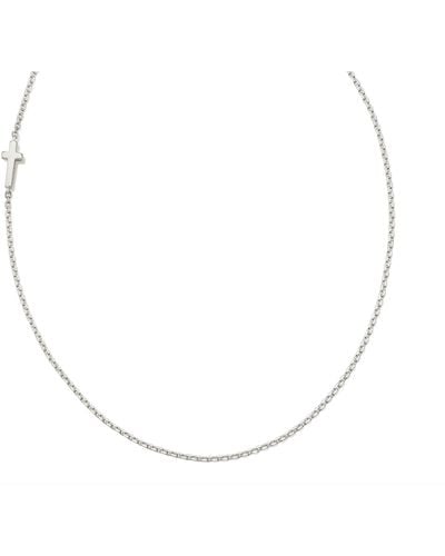 Kendra Scott Cross Inline Necklace - White