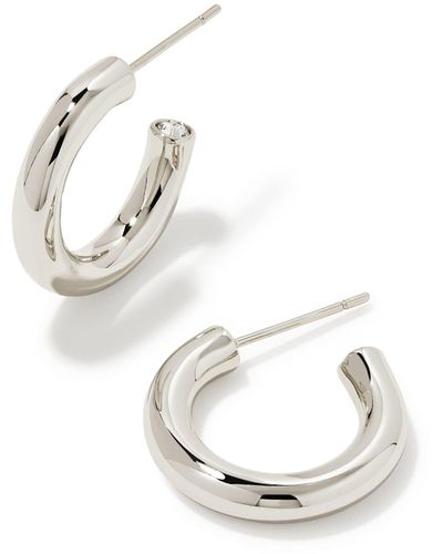 Kendra Scott Colette Huggie Earrings - White