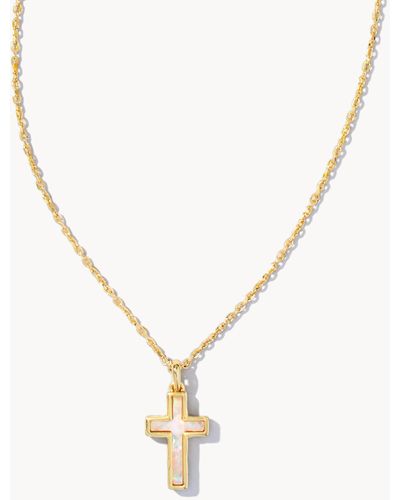 Kendra Scott Cross Gold Pendant Necklace - Metallic