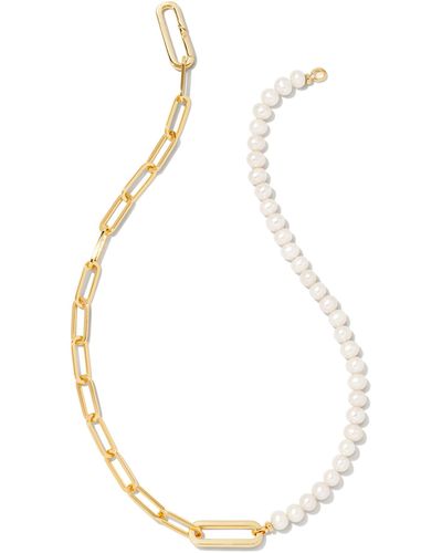 Kendra Scott Ashton Half Chain Necklace - White
