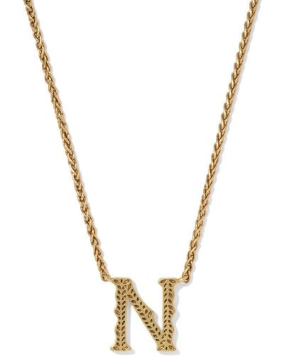 Kendra Scott Beau Letter N Pendant Necklace - Metallic
