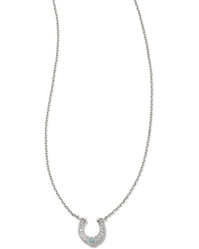 Kendra Scott Noble 14k White Gold Horseshoe Short Pendant Necklace