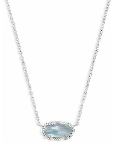 Kendra Scott Elisa Silver Pendant Necklace - Blue