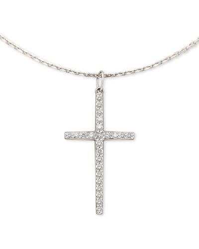 Kendra Scott Large Cross 14k White Gold Pendant Necklace