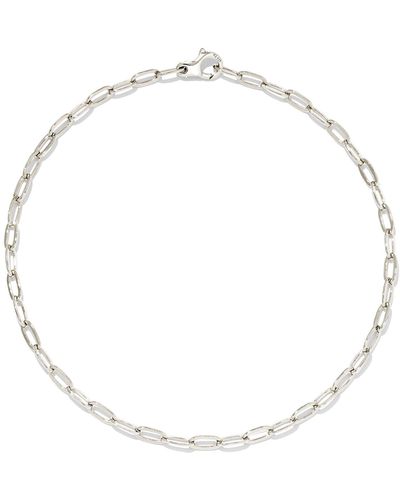 Kendra Scott Small Paperclip Chain Anklet - White
