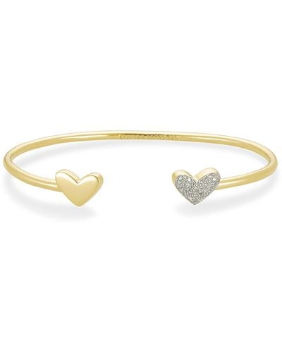Kendra Scott Ari Heart 18k Gold Vermeil Cuff Bracelet - White