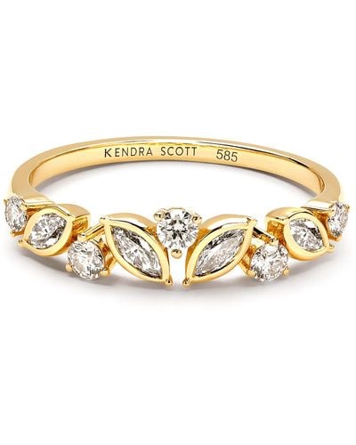 Kendra Scott Becca 14k Yellow Gold Band Ring - Metallic