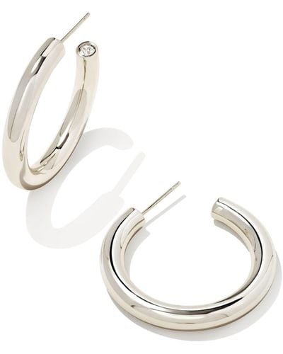 Kendra Scott Colette Hoop Earrings - White