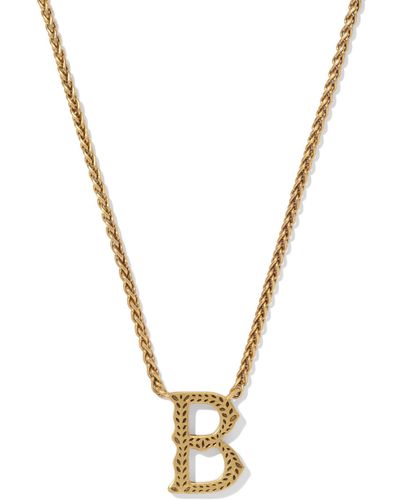 Kendra Scott Beau Letter B Pendant Necklace - Metallic