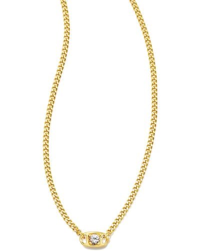 Kendra Scott Delaney 18k Gold Vermeil Curb Chain Pendant Necklace - Metallic