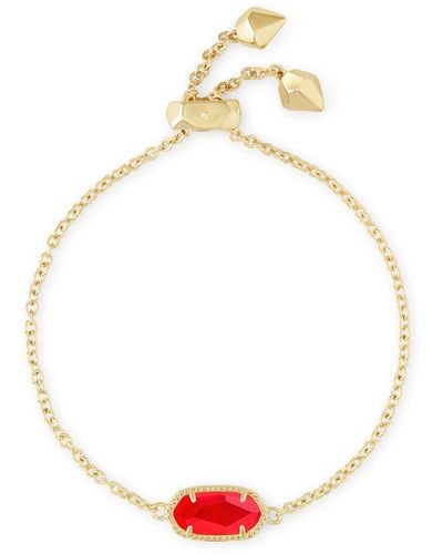 Kendra Scott Elaina Gold Adjustable Chain Bracelet - White
