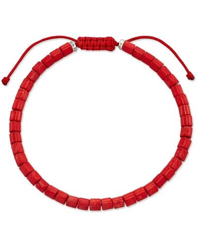 Kendra Scott Gray Oxidized Sterling Silver Beaded Bracelet - Red