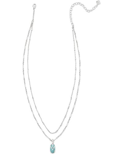 Kendra Scott Wrangler® X Yellow Rose By Elisa Vintage Silver Multi Strand Necklace - White