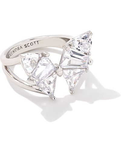 Kendra Scott Blair Silver Butterfly Ring - White