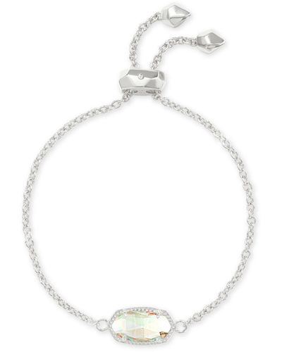 Kendra Scott Elaina Silver Adjustable Chain Bracelet - White