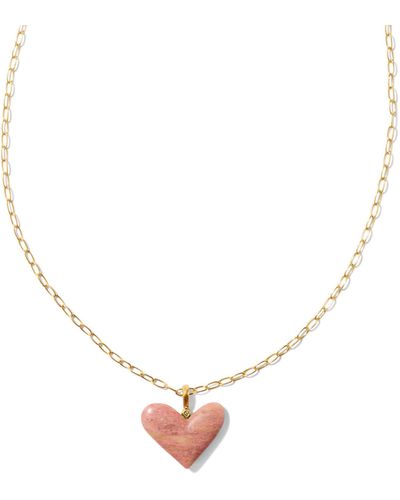 Kendra Scott Poppy Vintage Gold Small Long Pendant Necklace - White
