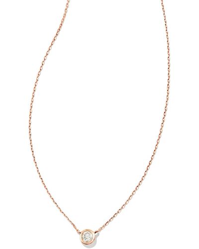 Kendra Scott Audrey 14k Rose Gold Pendant Necklace - White