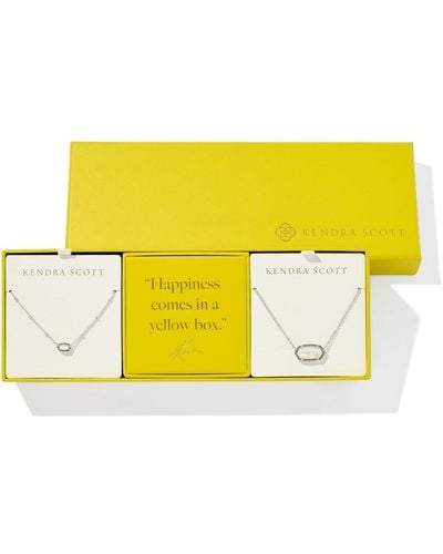 Kendra Scott Elisa Silver Gift Set Of 2 - Yellow