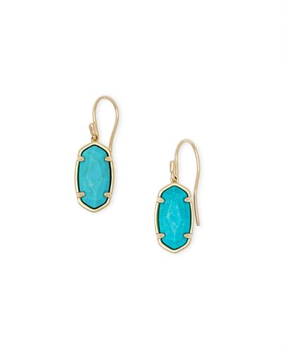 Kendra Scott Lee 18k Gold Vermeil Drop Earrings - Blue