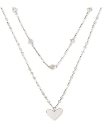 Kendra Scott Ari Heart Multi Strand Necklace - White