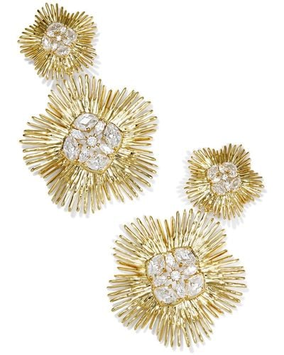 Kendra Scott Dira Gold Crystal Statement Earrings - Metallic