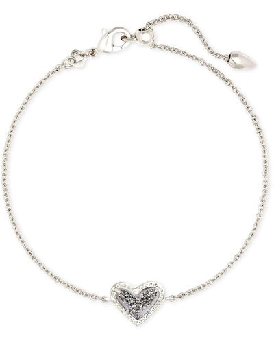 Kendra Scott Ari Heart Silver Chain Bracelet - White