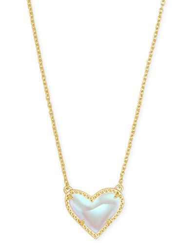 Kendra Scott Ari Heart Gold Pendant Necklace - Metallic