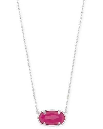 Kendra Scott Elisa Sterling Silver Pendant Necklace - Pink