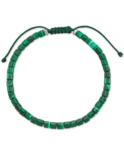 Kendra Scott Gray Oxidized Sterling Silver Beaded Bracelet - Green