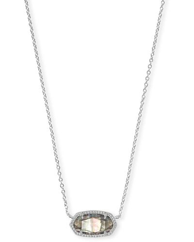 Kendra Scott Elisa Silver Pendant Necklace - White