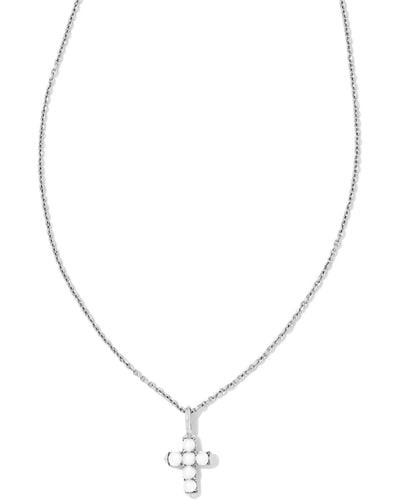 Kendra Scott 14k White Gold Cross Pendant Necklace
