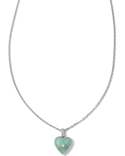 Kendra Scott Adalynn Sterling Silver Heart Pendant Necklace - Metallic